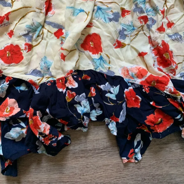 Patrons of Peace Cream Boho Floral Dress L - Image 6