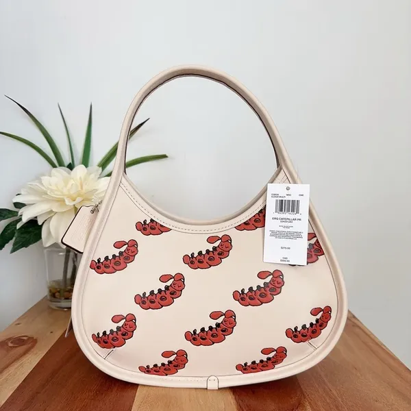 NWT Coach Ergo Bag In Coachtopia‎ Leather With Sleepy Caterpillar Print - Image 4