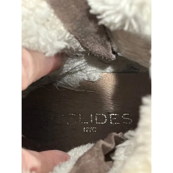 J‎ SLIDES faux fur lined rubber sole high top zipper side slip on shoes Size 8 - Image 6
