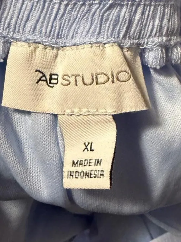 AB Studio Light Blue Tiered Wide-Leg Pants - Image 3