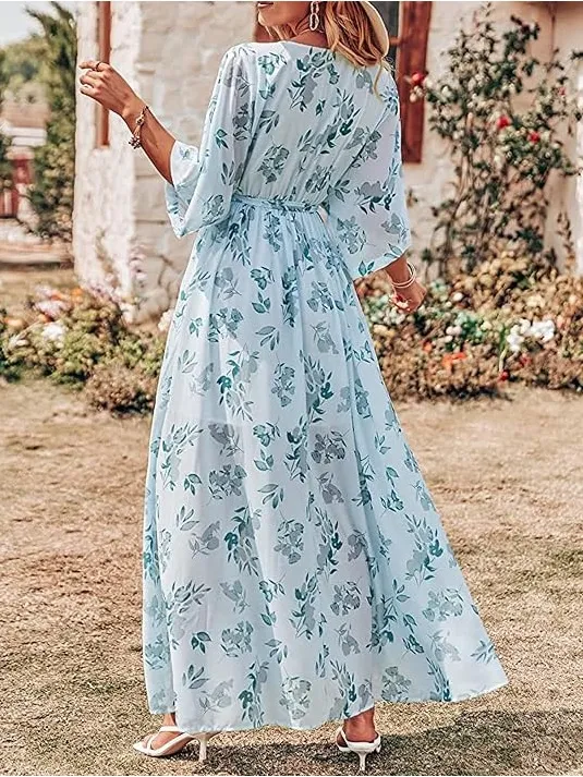NWT Baltic Born Kia Kimono Maxi Dress Sage Floral M Romantic Coquette Fairycore - Image 4