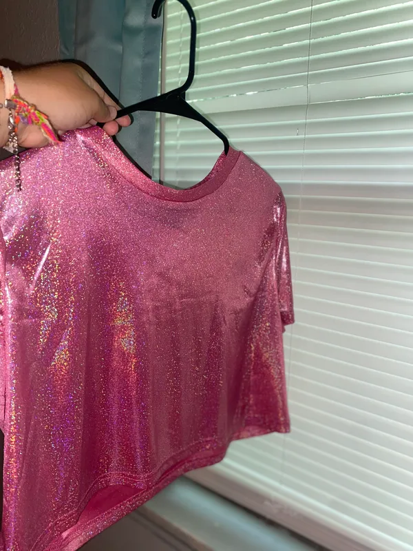 Cropped Glitter Top - Image 4