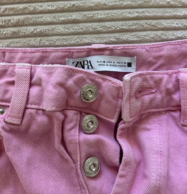 Size 6 Zara Pink Jeans - Image 4