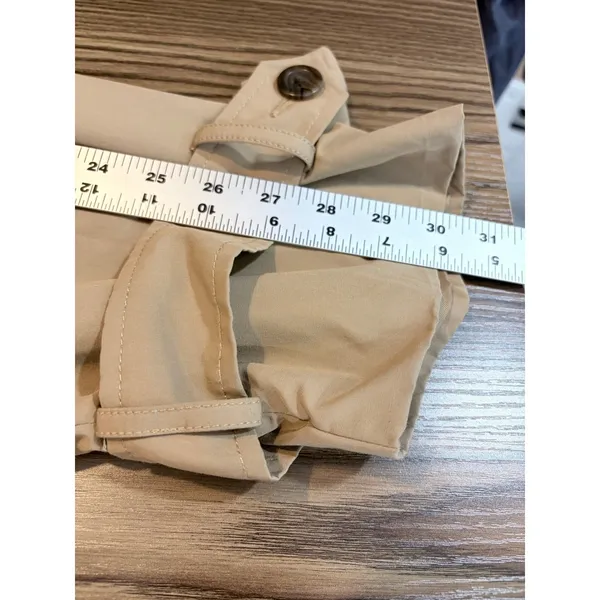 Abercrombie & Fitch Tan Trench Coat Water Resistant Belted XL - Image 10