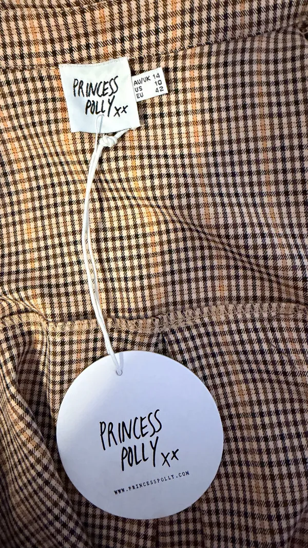 Princess Polly Willa Shirt Plaid Button Down Flannel - Image 4