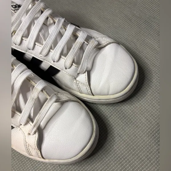 Adidas White and Gray Athletic Shoes size 6.5 - Image 7