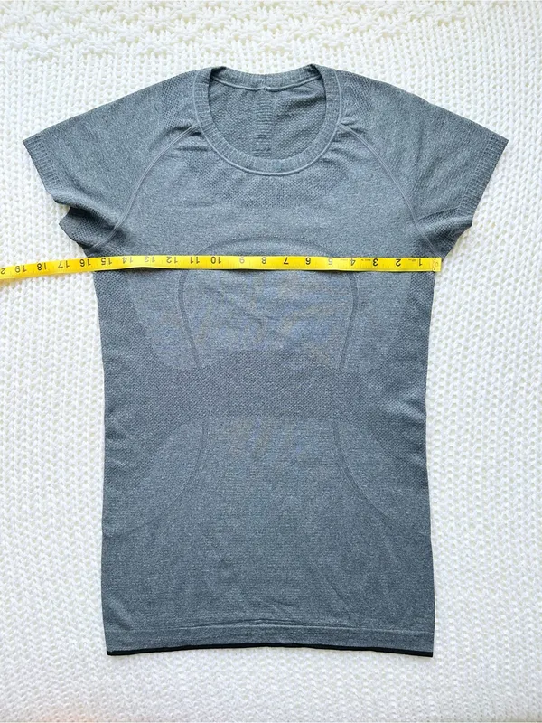 Lululemon Swiftly Tech Short Sleeve - Heathered Black - 6 - Image 10