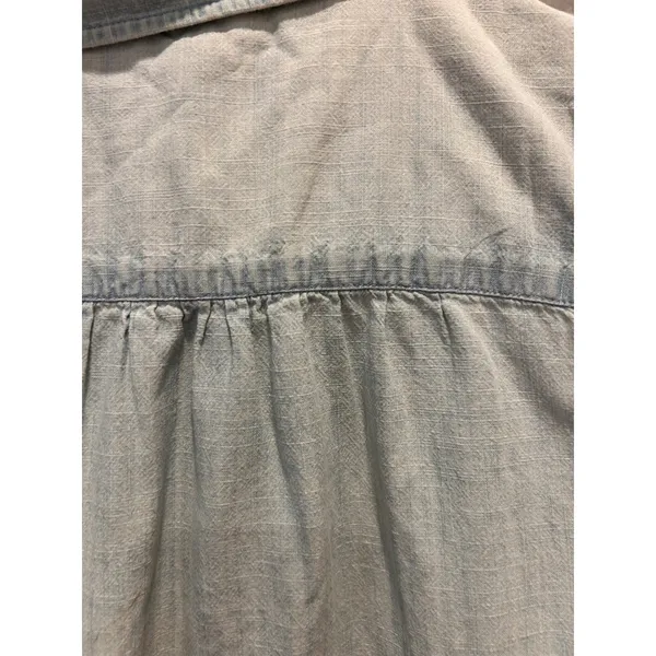 J.Crew Womens Sleeveless Chambray Popover Shirt Light Wash Blue‎ Cotton 14 Denim - Image 6