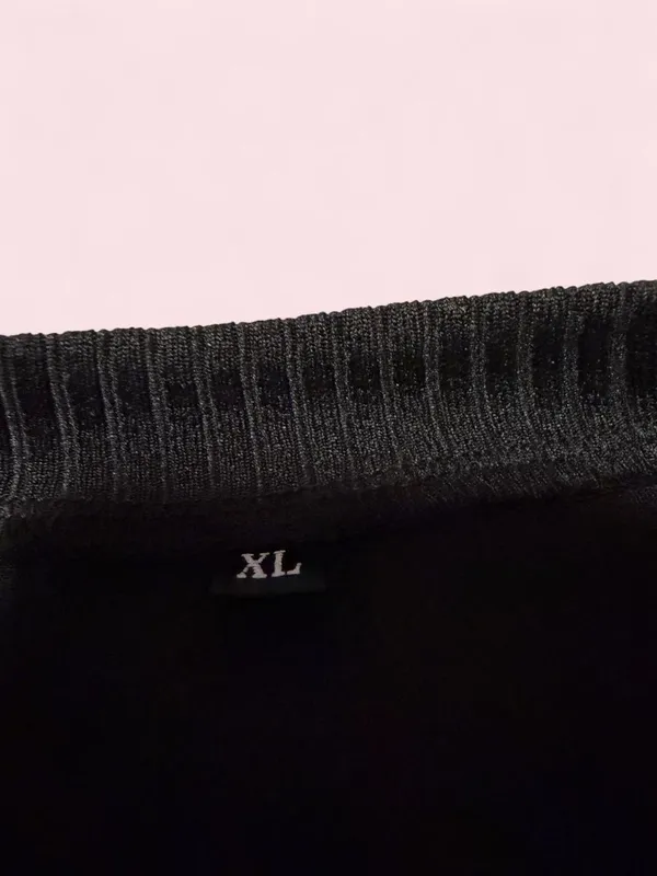 Source Unknown Black Sleeveless Ribbed Tank Top - Image 3