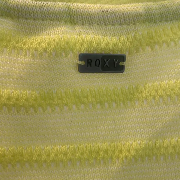 Roxy Yellow Striped Long Sleeve Top size small - Image 4
