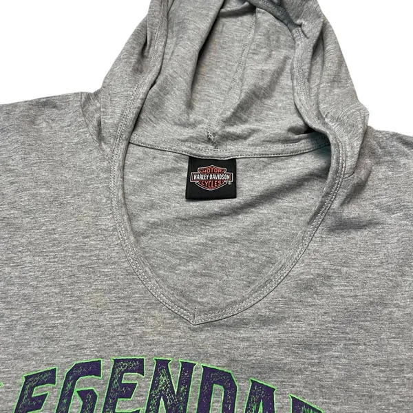 Harley Davidson Hooded T-Shirt Long Sleeve Hoodie Albuquerque NM Women's Large - Image 3