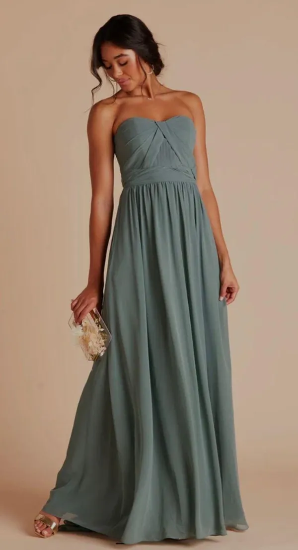 Birdy Grey Convertible Bridesmaid Dress Grace Chiffon Sea Glass - Image 12