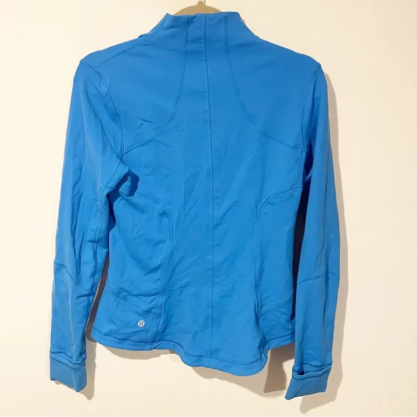 Lululemon Size 6 Athletica Nice Asana Blue Full Zipper Athletic‎ Workout Jacket - Image 5