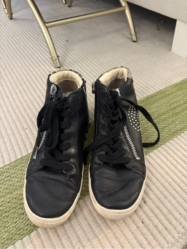 Dolce Vita High Top Black Sneakers size 10 - Image 2