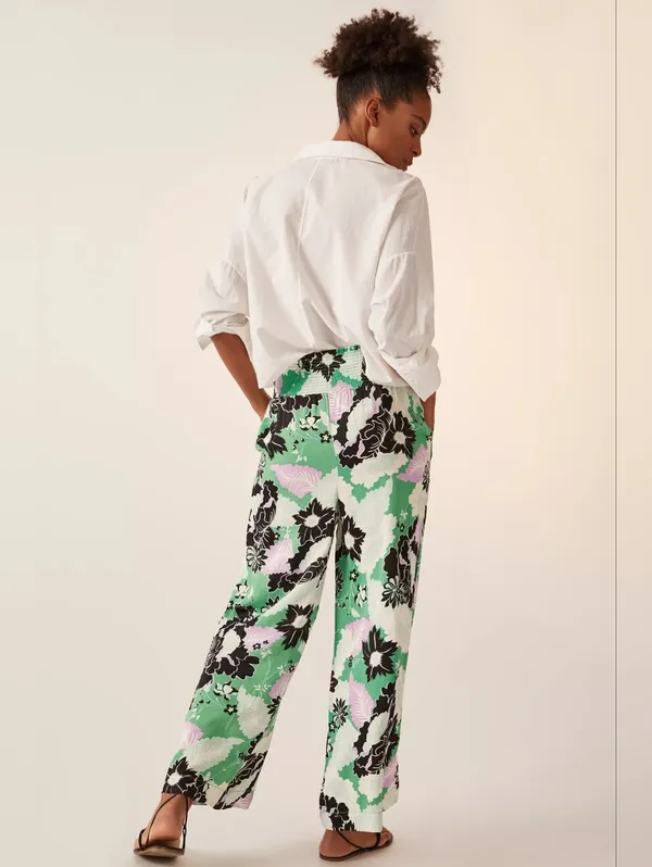 Maeve Printed Wide Leg Trousers - Image 4