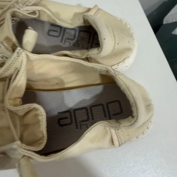 Hey Dude Wendy Size 7 Womens Cream Slip On Lightweight Shoes - Image 3