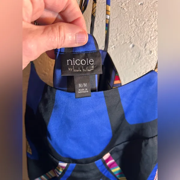 Nicole Miller Colorful Strappy Camisole Tank M - Image 4