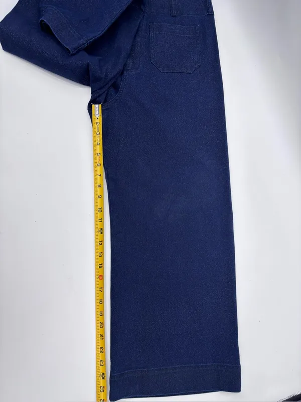 Anthropologie NWOT The Maeve Colette Sparkle High-Rise Wide-Leg Cropped Jeans - Image 8