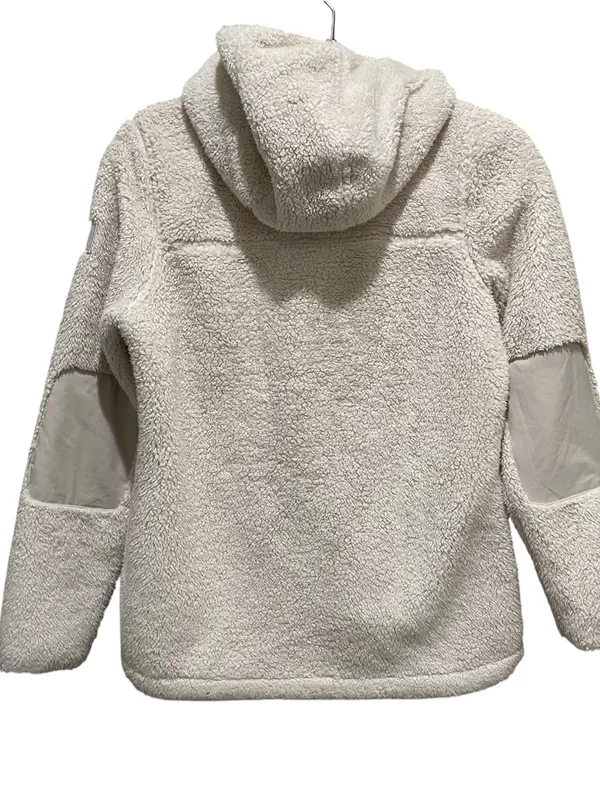 The North Face Sherpa Fleece Pullover Ivory Womens Size XS Hooded Quarter Zip - Image 8