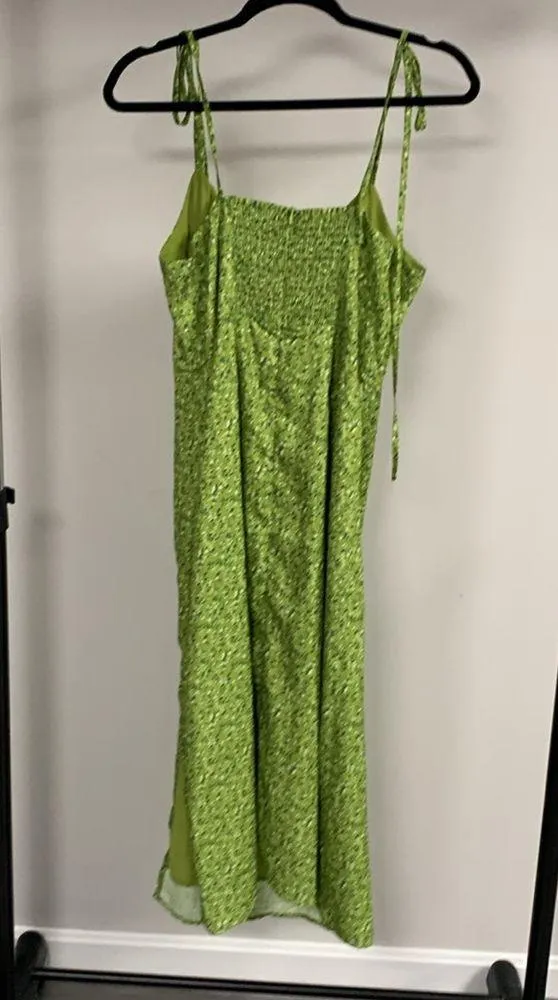 Cider Green Floral Retro Dress Size L - Image 7
