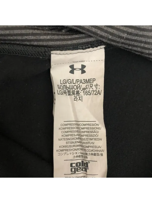 Under Armour Womens Cropped ColdGear Compression Leggings Gray Striped Size L - Image 3
