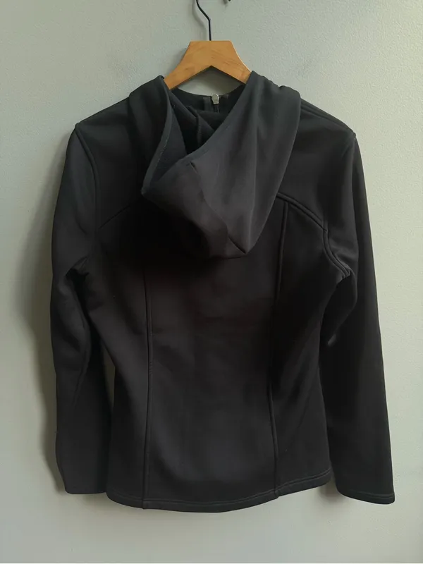 Burton Soft Shell Fleece Lined Black Zip-Up Hoodie Jacket Women’s Size Large - Image 6