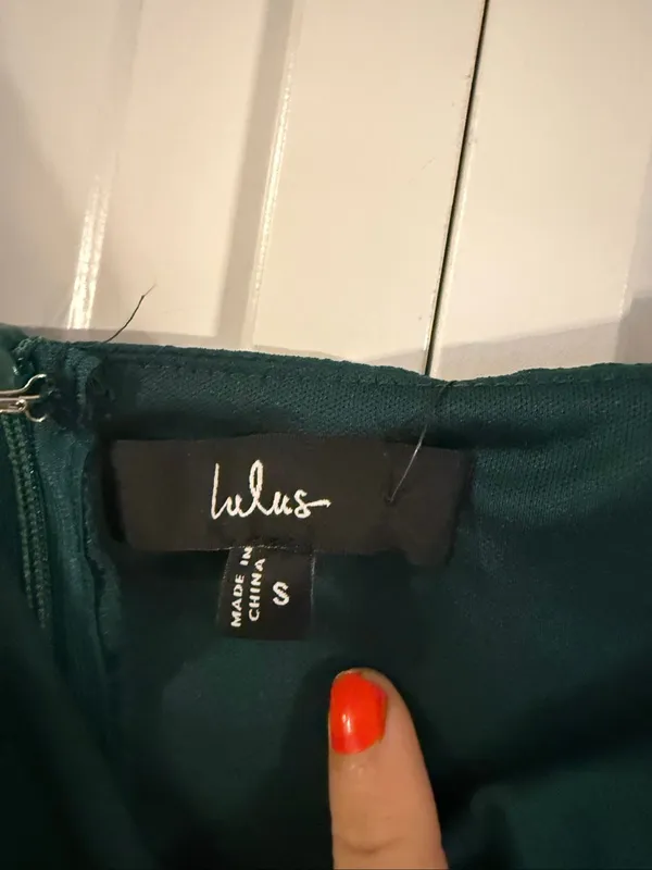 Lulus NWT one shoulder green draped sash maxi dress aml - Image 4