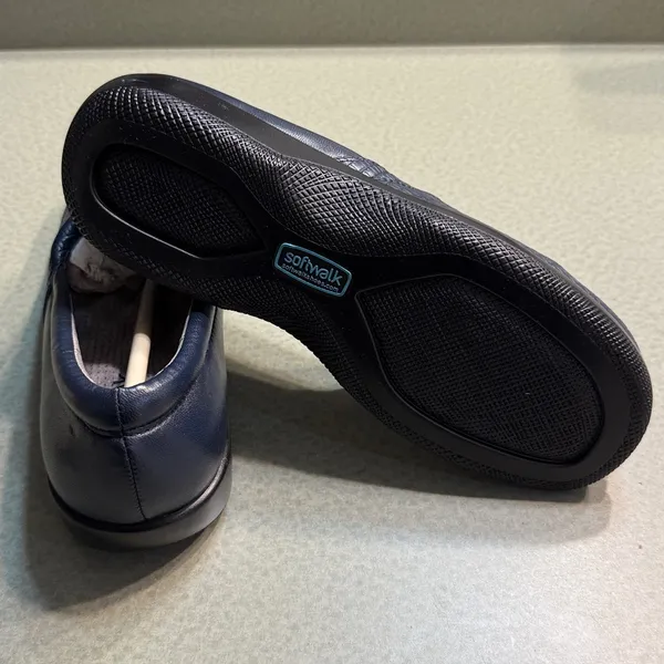 Softwalk Adora Navy Leather Slip On Comfort Clog Shoe with‎ snake embossing B42 - Image 11