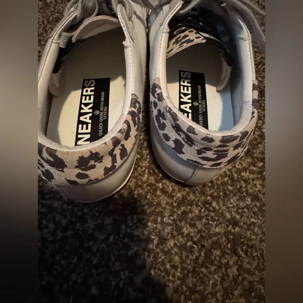 Source Unknown Leopard Toe Lightning Bolt Sneakers Women’s Casual Fashion Lace Up Shoes - Image 2