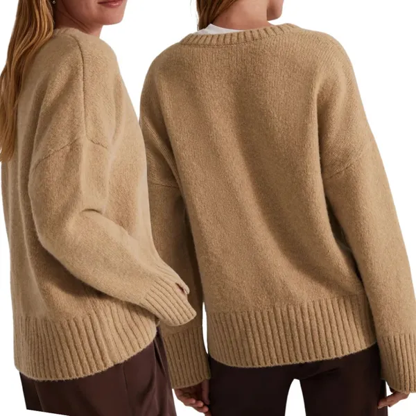 Favorite Daughter The William Sweater Wool Cashmere Women's Large Almond NWOT - Image 2