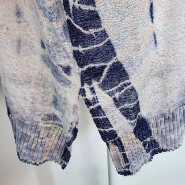 Maronie Dyed and Distressed Oversized Top Size Medium Blue - Image 5