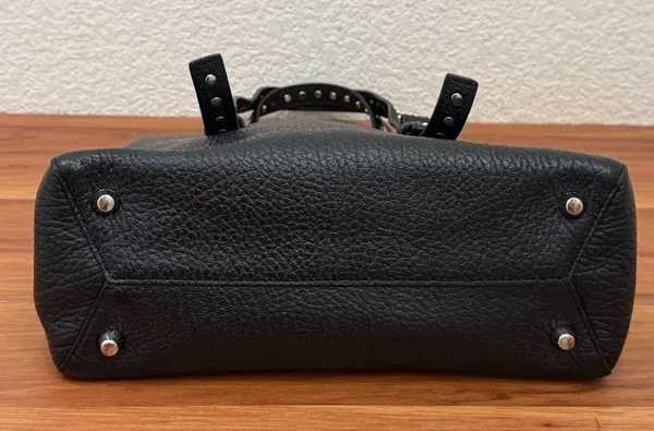 MARC JACOBS Mini T Tote Stud Black Pebbled Leather Crossbody Bag NO STRAP - Image 7