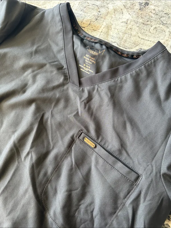 Cherokee Form dark gray two piece scrub set - Image 3