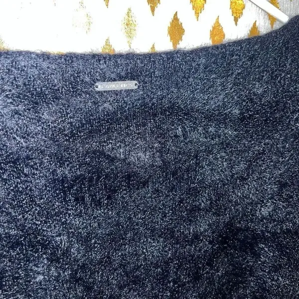 Fabletics Mini Crop Cardigan in Faux Mohair Black size L - Image 8