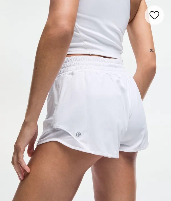 Lululemon Hotty Hot High-Rise Lined Short 2.5 in White - Image 2
