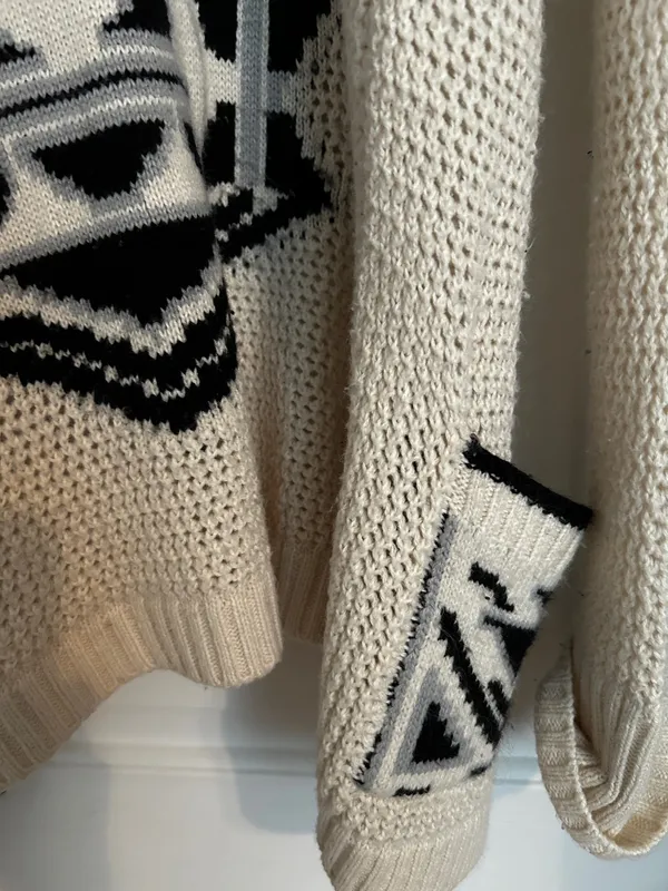 Cardigan Knit Sweater Tan Size L - Image 3