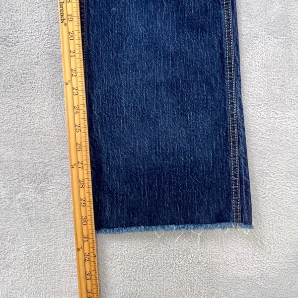GAP Vintage Flare High Rise Jeans 31 12 Tall Dark Wash Rinsed Raw Hem‎ Stretch - Image 10