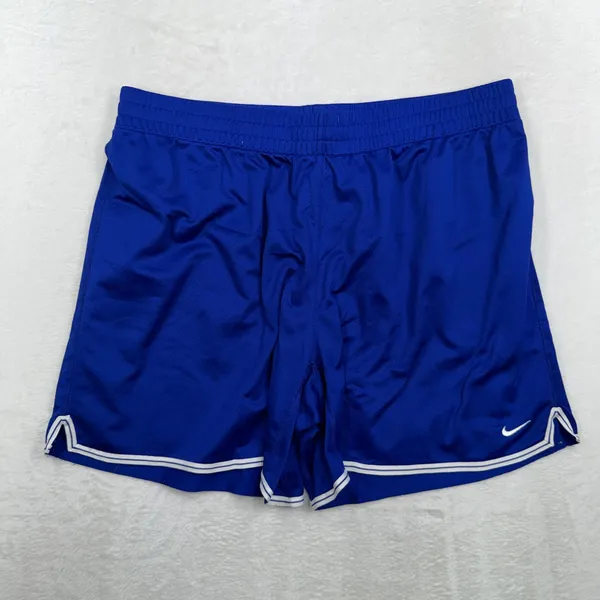 Nike 1X Dri Fit Cross Fit Drawstring Elastic Waist Purple Shorts Mesh White Trim - Image 2