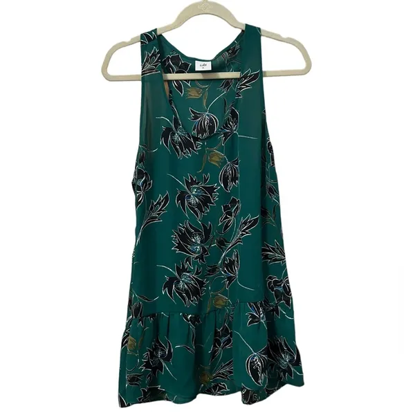 Cabi Zoe Floral Sleeveless Ruffle Blouse - Image 3