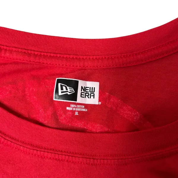 New Era Washington Wizards NBA Women XL Long Sleeve Colorblock T-Shirt Red White - Image 4