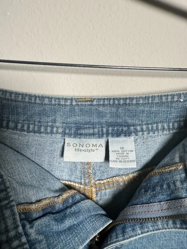 Vintage Denim Blue Jean Shorts - Image 5