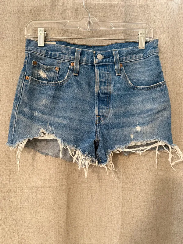 Levi’s 501 High Rise Distressed Shorts | 27 - Image 2