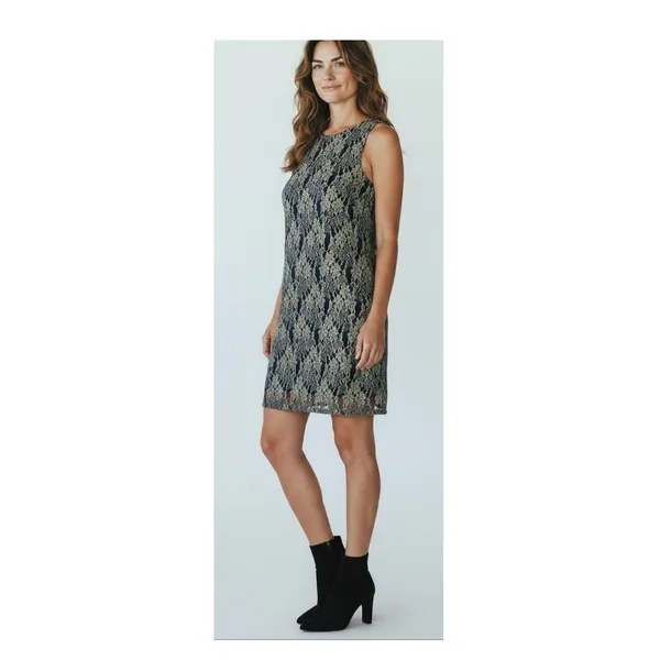 Astr the Label Black Metallic Lace Mini Dress size Medium - Image 9