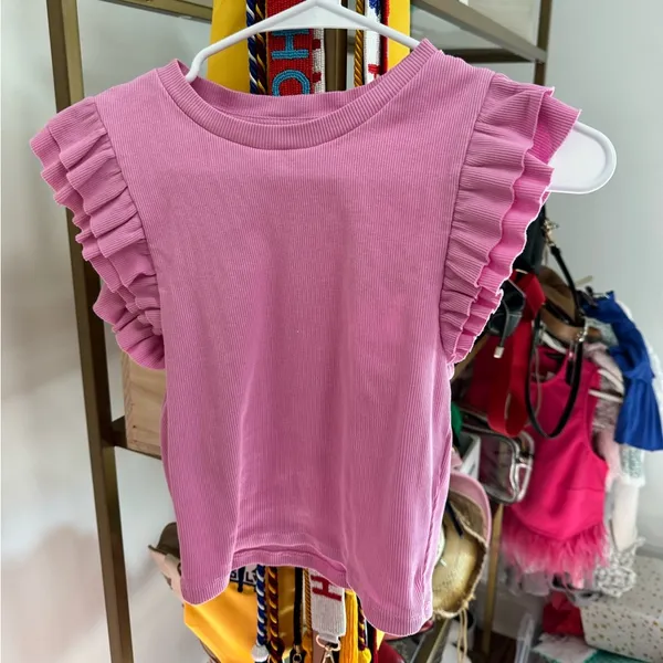 pink zara ruffle top - Image 2