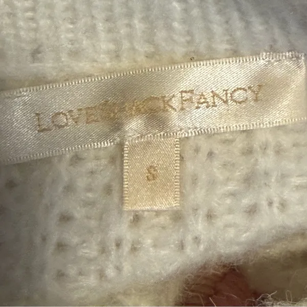 LoveShackFancy Ridge Sweater S Floral Embroidered Wool Blend Cottagecore - Image 10