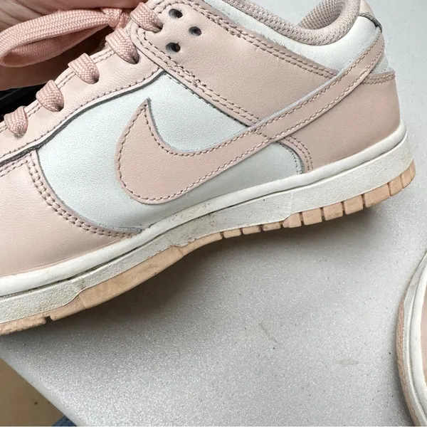 Nike Dunk Low Light Pink White Sneakers Womens 7 Tennis Shoes Running Casual - Image 8