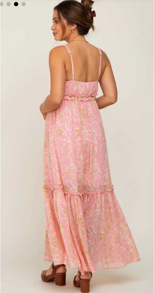 Aemi + Co maternity dress Pink Size L - Image 3