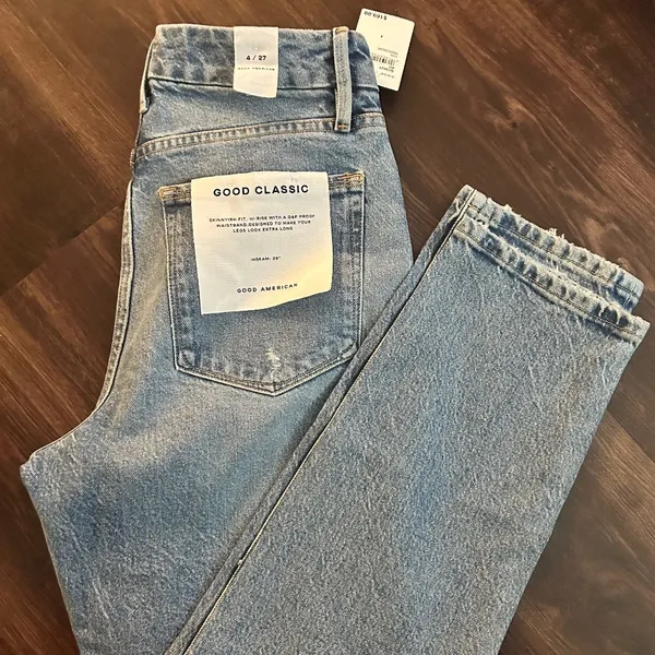 Good American Good Classic Indigo Jeans - Image 3