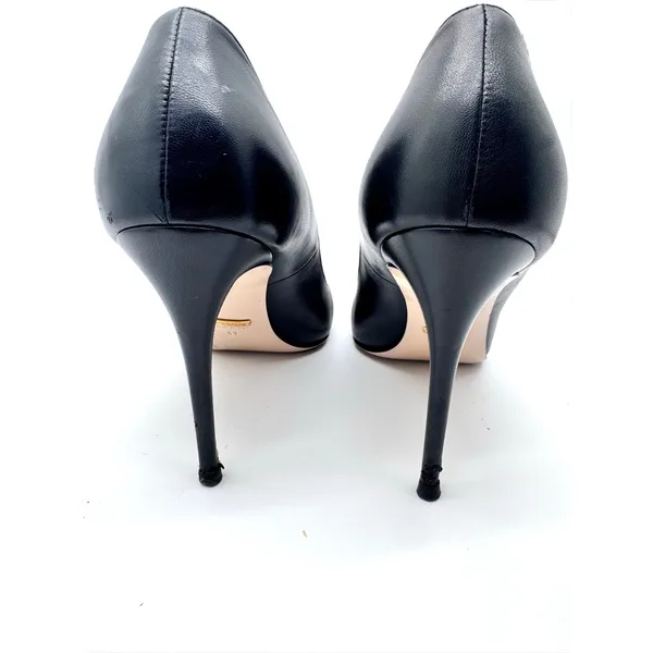 Gucci Aneta Black Button Detail Stiletto Pumps Pointed Toe Size EU 41 - Image 7