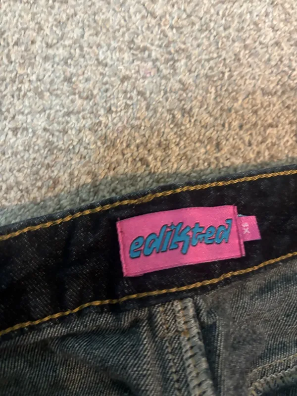 Edikted fold over bottom jeans - Image 2